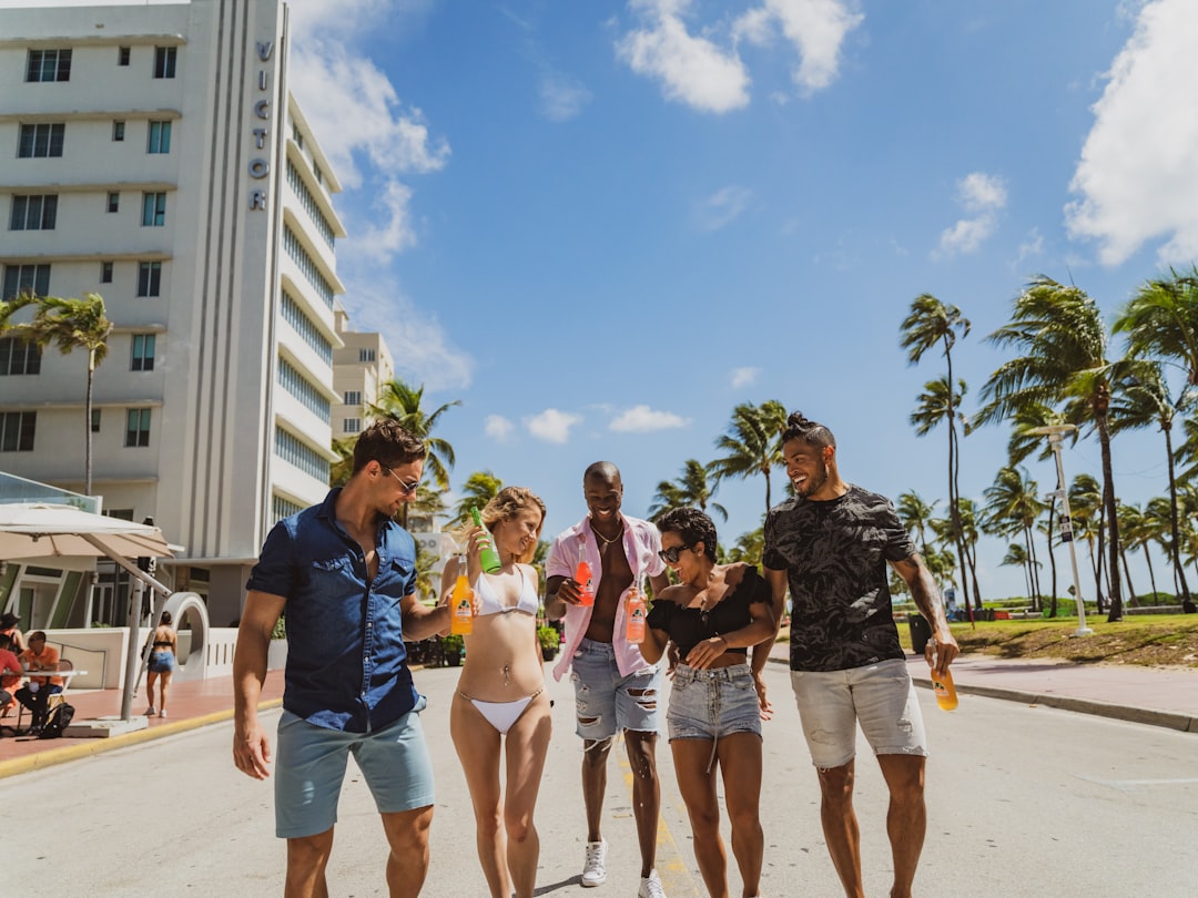 Adult friends traveling together with Midnight Social